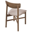 Pemberly Row Mid-Century Wood Dining Chairs Natural Walnut Tan