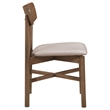 Pemberly Row Mid-Century Wood Dining Chairs Natural Walnut Tan
