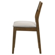 Pemberly Row Mid-Century Wood Dining Chairs in Dark Brown and Beige