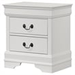 Pemberly Row 2-Drawer Rectangular Traditional Wood Nightstand in White
