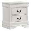 Pemberly Row 2-Drawer Rectangular Traditional Wood Nightstand in White