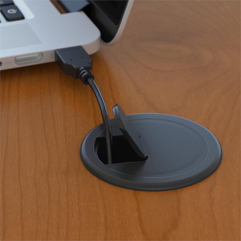 Pemberly Row 60W x 30D Office Desk in Natural Cherry - Engineered Wood