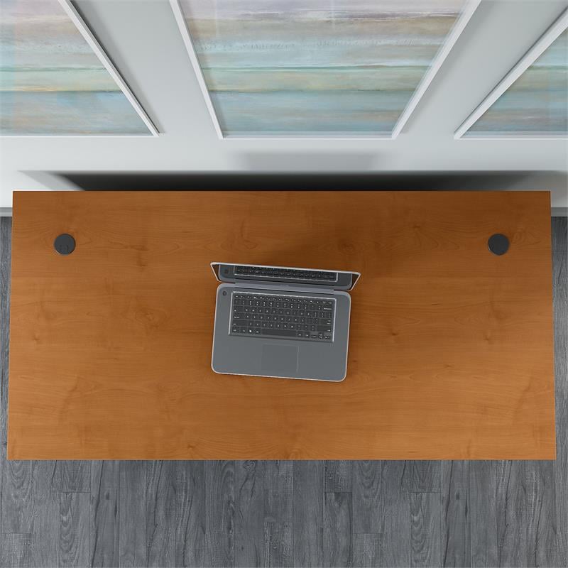 Pemberly Row 60W x 30D Office Desk in Natural Cherry - Engineered Wood