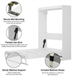 Pemberly Row Modern 65-inch Queen Murphy Bed Sturdy in White