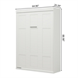 Pemberly Row Modern 65-inch Queen Murphy Bed Sturdy in White
