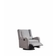 Pemberly Row Fabric Glider Manual Recliner Nursery Rocking Swivel Chair in Gray