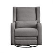 Pemberly Row Glider Power Recliner Nursery Rocking Swivel Chair in Harbor Gray