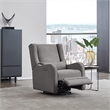 Pemberly Row Glider Power Recliner Nursery Rocking Swivel Chair in Harbor Gray