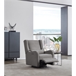 Pemberly Row Glider Power Recliner Nursery Rocking Swivel Chair in Harbor Gray