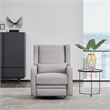 Pemberly Row Pearl River Gray Glider Power Recliner Nursery Rocking Swivel Chair