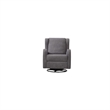 Pemberly Row Glider Manual Recliner Nursery Rocking Swivel Chair in Steel Gray