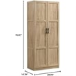 Pemberly Row Contemporary Engineered Wood Storage Cabinet in Light Wood