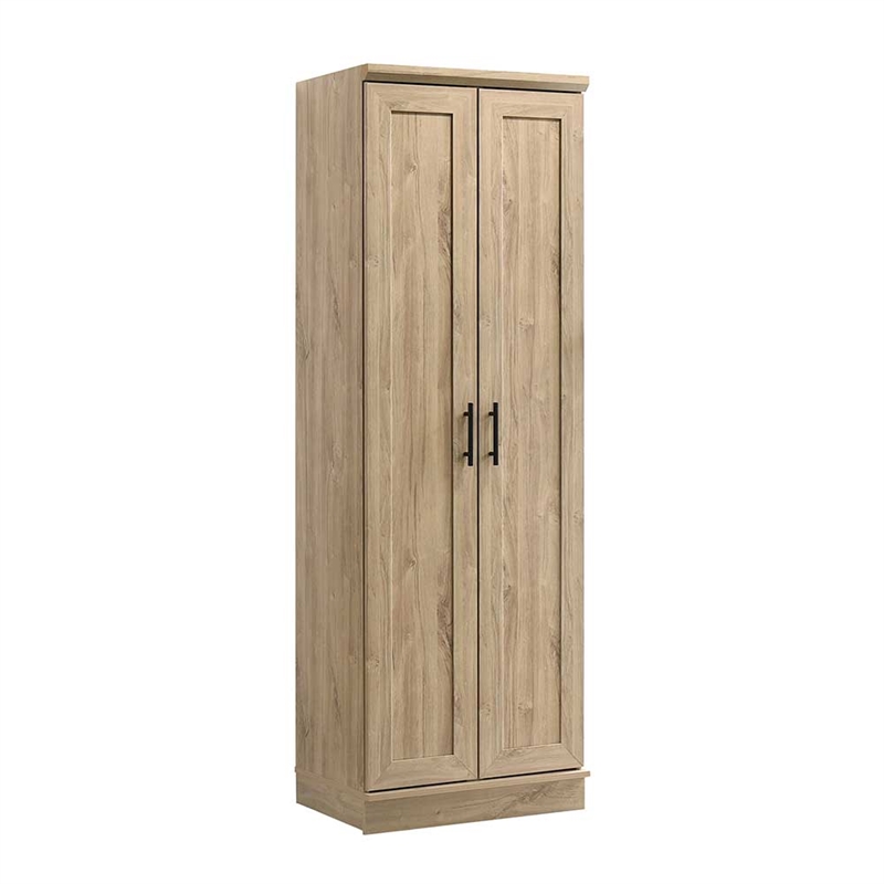 Pemberly Row Contemporary Engineered Wood Storage Cabinet in Light Wood