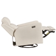 Pemberly Row Fabric Glider Power Recliner Nursery Rocking Swivel Chair in Cream
