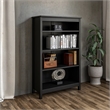 Pemberly Row Solid Pine Wood Classic Bookcase - Black Finish 48