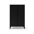 Pemberly Row Solid Pine Wood Classic Bookcase - Black Finish 48