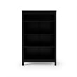 Pemberly Row Solid Pine Wood Classic Bookcase - Black Finish 48