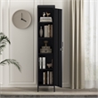 Pemberly Row 15 Single Locker Storage Cabinet with 5 Adjustable Shelves in Black