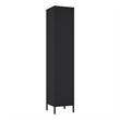 Pemberly Row 15 Single Locker Storage Cabinet with 5 Adjustable Shelves in Black