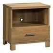 Pemberly Row Contemporary Engineered Wood Night Stand in Timber Oak