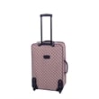 Pemberly Row Traditional Polyester 4-Piece Luggage Set in Brown