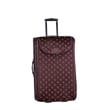Pemberly Row Traditional Polyester 4-Piece Luggage Set in Brown