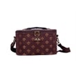 Pemberly Row Traditional Polyester 4-Piece Luggage Set in Brown