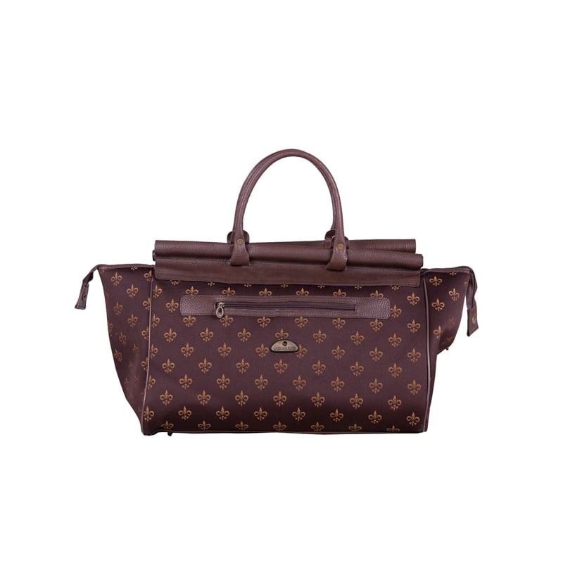 Pemberly Row Traditional Polyester 4-Piece Luggage Set in Brown