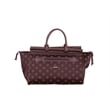 Pemberly Row Traditional Polyester 4-Piece Luggage Set in Brown