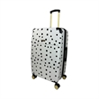 Pemberly Row Polka Dot 3-Piece Hardside Spinner Set in White/Black