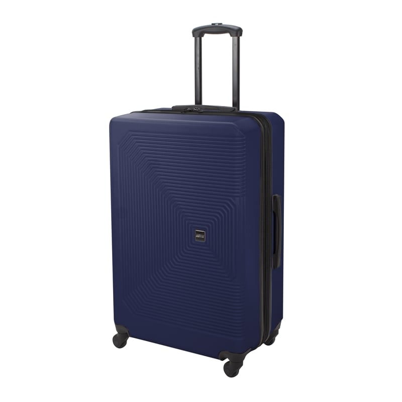 Pemberly Row Traditional Plastic 3-Piece Hardside Luggage Set in Navy