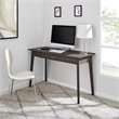 Pemberly Row Wood Computer/Writing Desk with Drawer in Smoke Oak