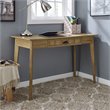 Pemberly Row Wood Computer/Writing Desk with Drawer in Gold Oak