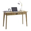 Pemberly Row Wood Computer/Writing Desk with Drawer in Gold Oak