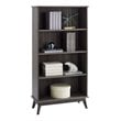 Pemberly Row Transitional 5-Tier Engineered Wood Bookcase in Smoke Oak