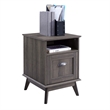 Pemberly Row Wood Home Office File Cabinet with Drawer in Smoke Oak