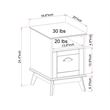 Pemberly Row Wood Home Office File Cabinet with Drawer in Golden Oak