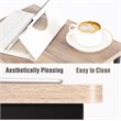Pemberly Row Modern Wood End C Table with Magazine Holder in Smoky Gray