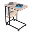 Pemberly Row Modern Wood End C Table with Magazine Holder in Smoky Gray