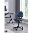 Pemberly Row Low Back Computer Executive Chair w/ Extra Large Base in Black/Blue