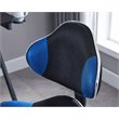 Pemberly Row Low Back Computer Executive Chair w/ Extra Large Base in Black/Blue