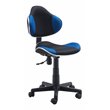 Pemberly Row Low Back Computer Executive Chair w/ Extra Large Base in Black/Blue