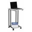 Pemberly Row Modern Wood & Metal End C Table for Small Spaces in Cement/Black