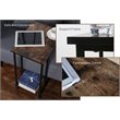 Pemberly Row Modern Wood & Metal End C Table for Small Spaces in Rustic Brown