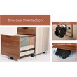 Pemberly Row 3-Drawer Rolling File Cabinet with Locking Wheels in Brown/Gray