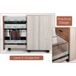 Pemberly Row 3-Drawer Rolling File Cabinet with Locking Wheels in Brown/Gray