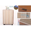 Pemberly Row 3-Drawer Rolling File Cabinet with Locking Wheels in Brown/Gray