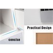 Pemberly Row Wood & Metal Writing/Computer Desk with Drawers in White