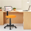 Pemberly Row Low-Back Adjustable Fabric Upholstered Rolling Desk Chair in Blue