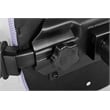 Pemberly Row Low-Back Mesh & Plastic Upholstered Rolling Desk Chair in Purple